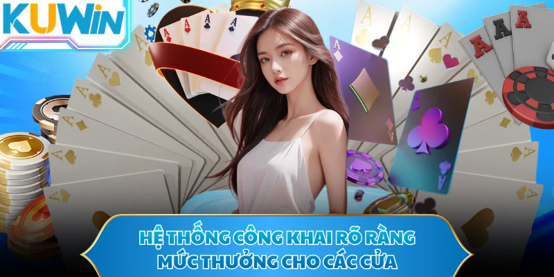 Hệ thống công khai rõ ràng mức thưởng cho các cửa